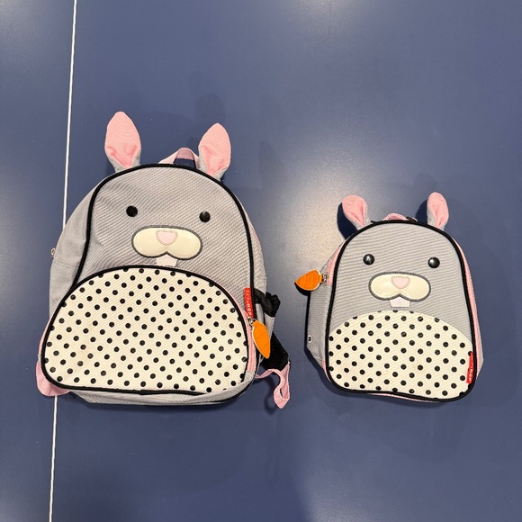 Skip Hop Little Kid Polka Dot Bunny Backpack and Lunchbox - Picture 1 of 12